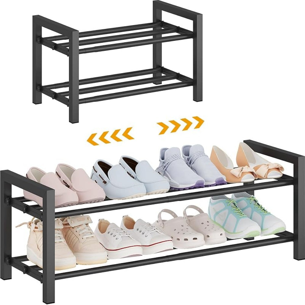4-Tier Freestanding Shoe Rack with Tool-Free Assembly, Closet Shoe Shelf detail image - detail view 5