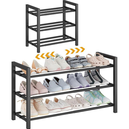 4-Tier Freestanding Shoe Rack with Tool-Free Assembly, Closet Shoe Shelf detail image - detail view 7