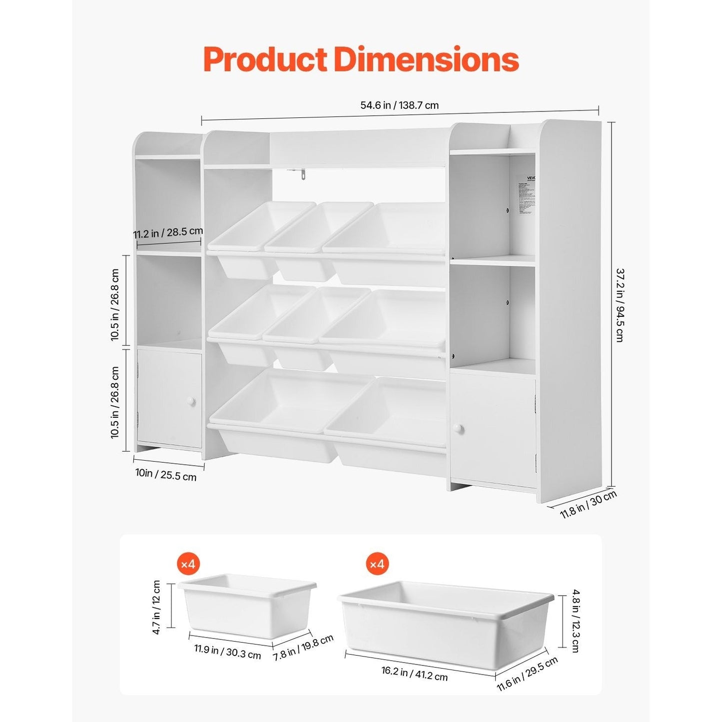 4-Tier Kids Storage Organizer with Open Shelves for Kids' Room detail image - detail view 14