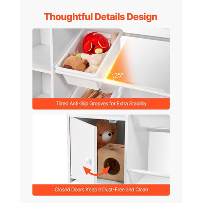 4-Tier Kids Storage Organizer with Open Shelves for Kids' Room detail image - detail view 16