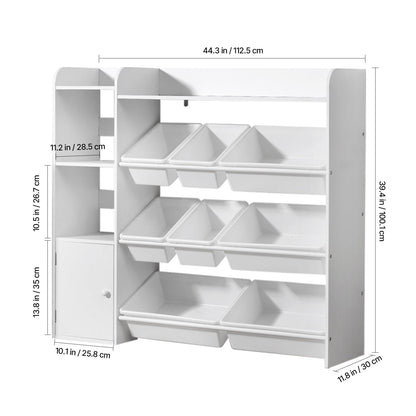 4-Tier Kids Storage Organizer with Open Shelves for Kids' Room detail image - detail view 4