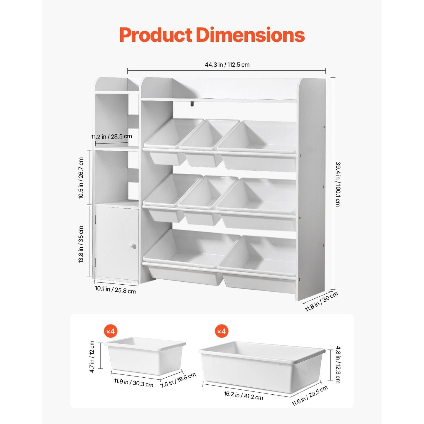4-Tier Kids Storage Organizer with Open Shelves for Kids' Room detail image - detail view 5