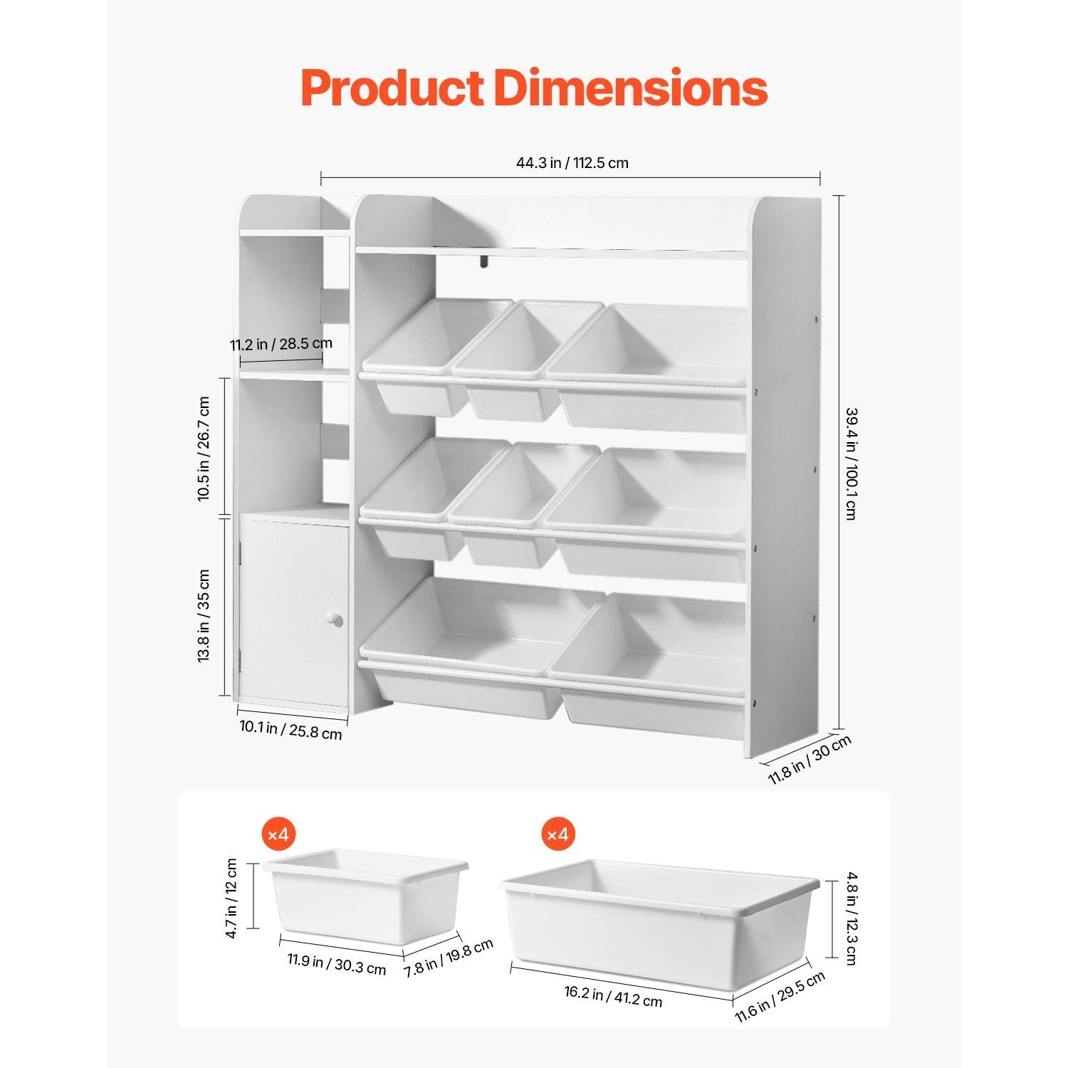 4-Tier Kids Storage Organizer with Open Shelves for Kids' Room detail image - detail view 5