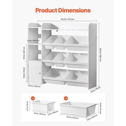 4-Tier Kids Storage Organizer with Open Shelves for Kids' Room detail image - detail view 5