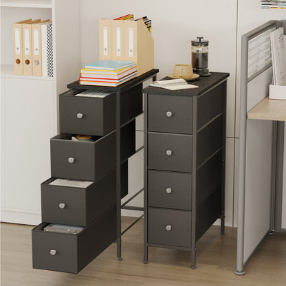 4-Tier Narrow Bathroom Storage Cabinet with Open Shelves, Multi-Purpose Organizer Cabinet detail image - detail view 8
