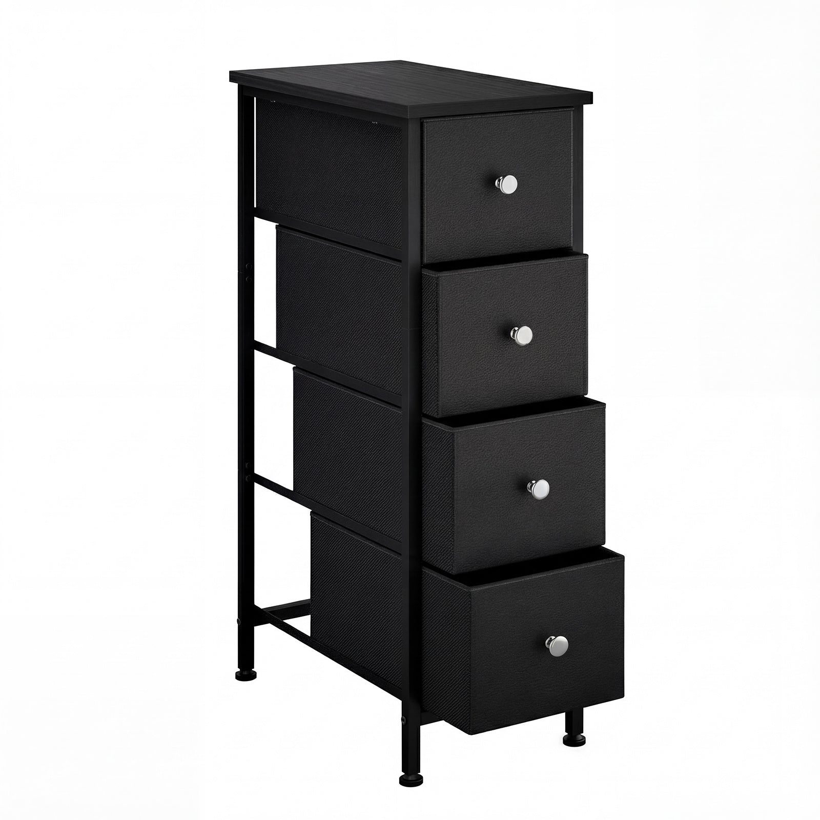 Storage Cabinet, 4-Tier Tall Narrow 29.5x16.5x9.5 In Slim Bathroom Organizer for Small shown in the main product view