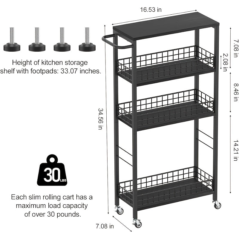 Storage Cart shown in the Black option