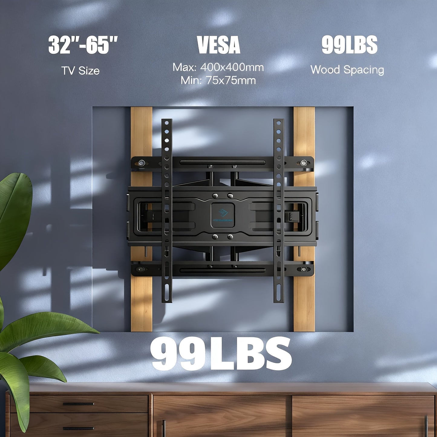 TV Wall Mount shown in the Full Motion PG4 option