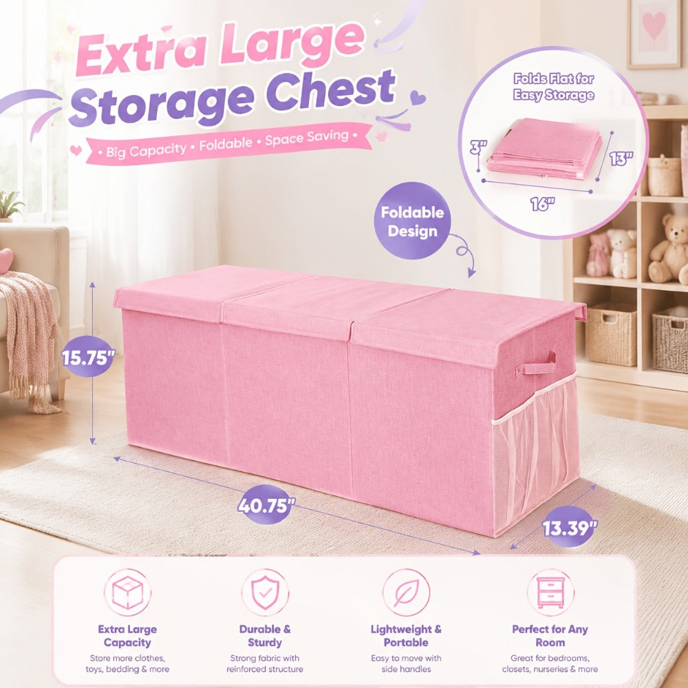 40-Inch Extra-Large Storage Bin for Kids' Room and Living Room detail image - detail view 10