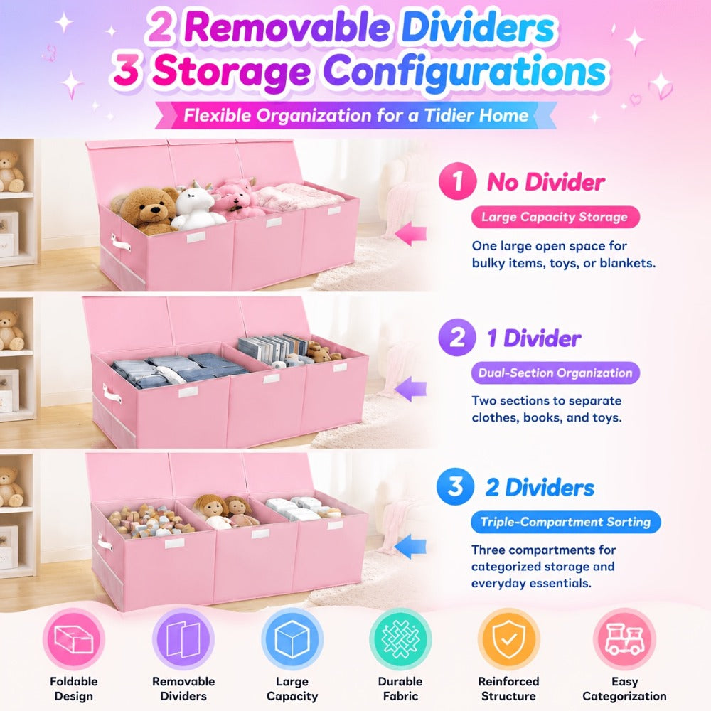 40-Inch Extra-Large Storage Bin for Kids' Room and Living Room detail image - detail view 7