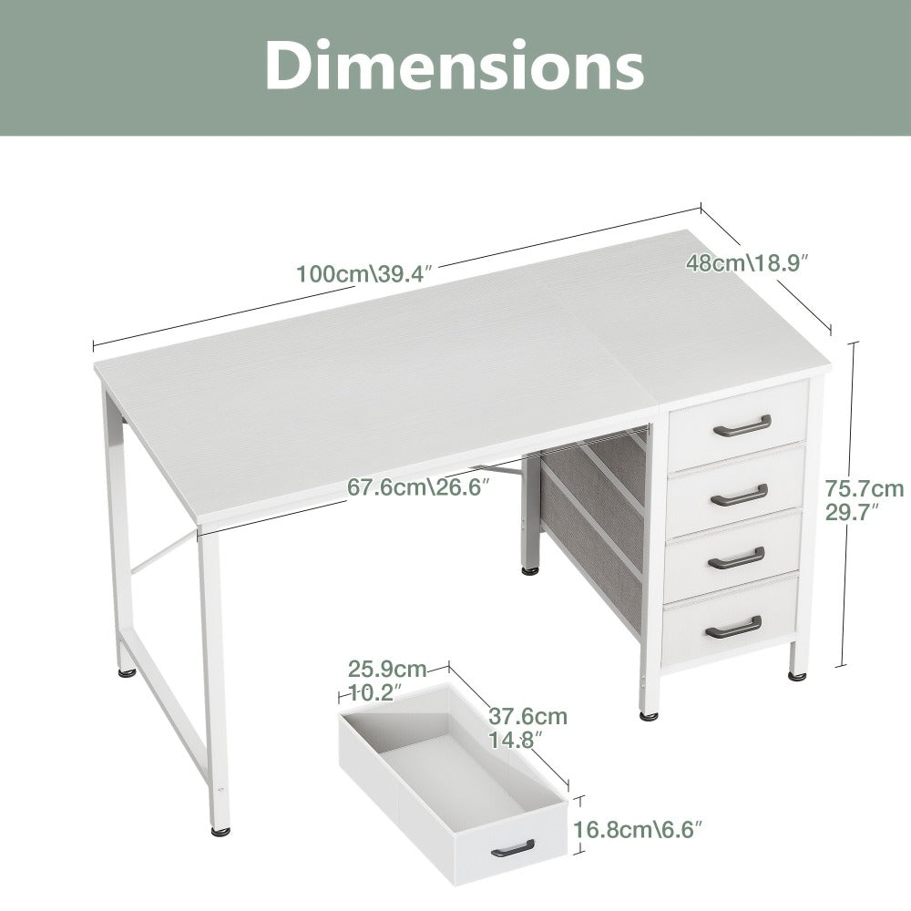 40-Inch Fabric Computer Desk, PC Work Desk for Work, Display, and Everyday Use detail image - detail view 3
