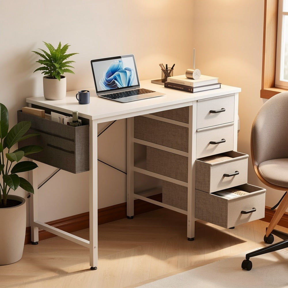 40-Inch Fabric Computer Desk, PC Work Desk for Work, Display, and Everyday Use detail image - detail view 7