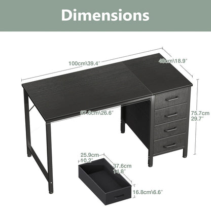 40-Inch Fabric Computer Desk, PC Work Desk for Work, Display, and Everyday Use detail image - detail view 9