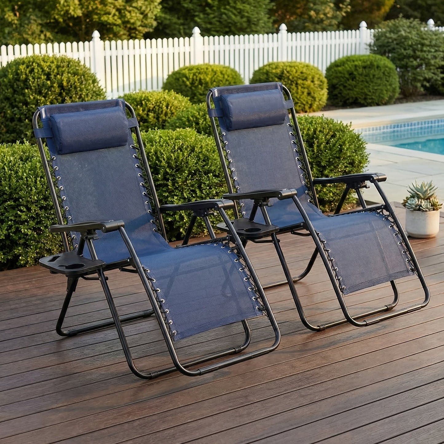 Zero Gravity Chair 2 Pack – 330lb Capacity, Ergonomic Adjustable Recline & Locking System, Foldable Patio Lounger with Cup Holder – Lawn, Poolside, Beach & Travel