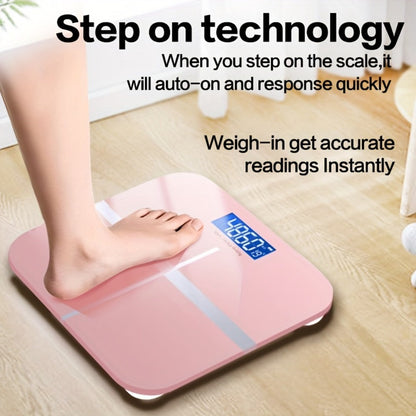 USB Rechargeable Bathroom Scale 400lb – Smart Digital Body Weight Scale, HD LCD & Fahrenheit Temperature Display, kg/lb Switch, Ultra-Wide Platform, USB Charging or Battery Powered, Black & Pink