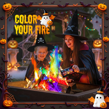 Fire Color Changing Packets 12/24pcs – Magic Colorful Flame Packets for Campfire, Fire Pit, Bonfire & Outdoor Fireplace, Fun Camping Accessories for Adults & Families