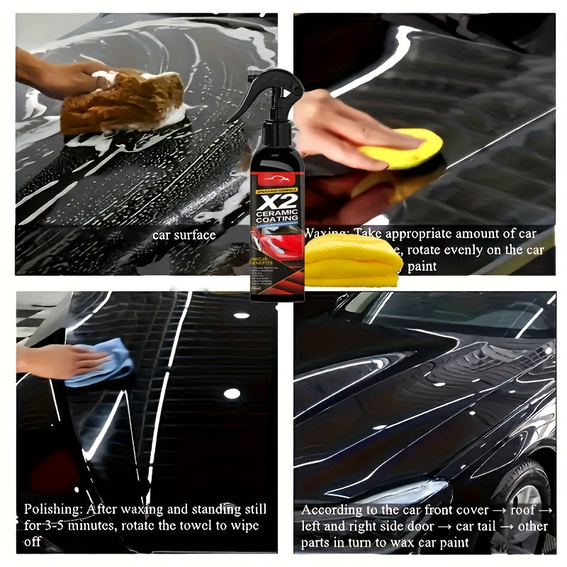 Yixingjia Automotive Maintenance 6pcs/Set, Tire Polish, Oil Film Cleaner, Car Cleaning Solution, Plastic Care Paste, Holiday Gift Pack, Cleaning Agent, Multi-Purpose for Plastic Retreading