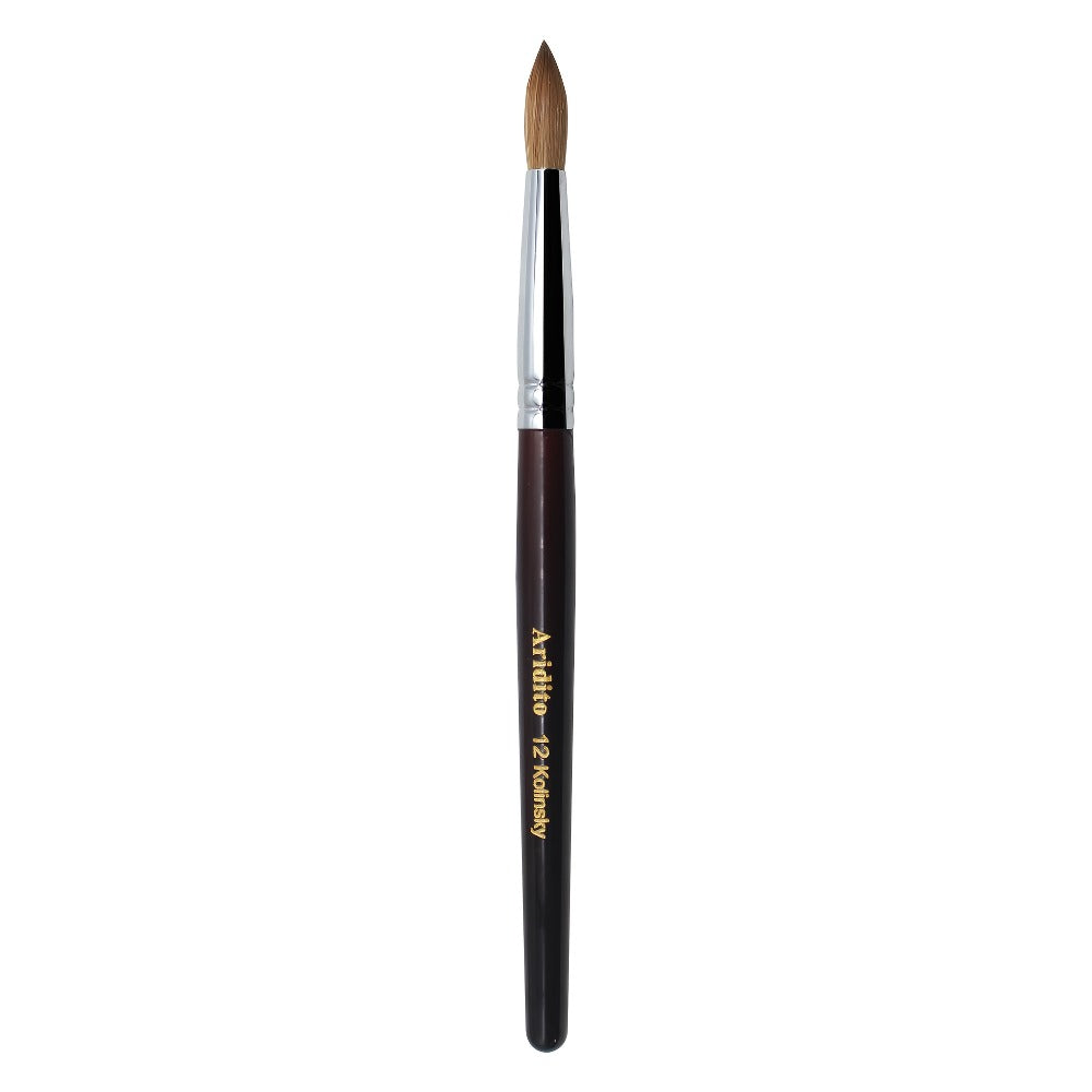 Kolinsky Acrylic Nail Brush Round Head Red Wine Wooden Handle – Professional Brush for Acrylic Extension Nail Art Sculpting & Manicure, Sizes #8 #10 #12 #14 #16 #18, Salon & Home Use