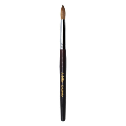 Kolinsky Acrylic Nail Brush Round Head Red Wine Wooden Handle – Professional Brush for Acrylic Extension Nail Art Sculpting & Manicure, Sizes #8 #10 #12 #14 #16 #18, Salon & Home Use