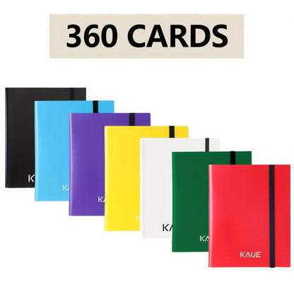 Pokemon Card Binder 360 Pocket 9-Pocket Side Loading – Durable PP Trading Card Album for MTG YuGiOh Sports Cards TCG, Double-Sided Pages, 7 Colors Green White Red Black Purple Blue Yellow