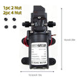 1/2/3pcs 12V Self Priming Sprayer, 130PSI High Pressure Portable Electric Water Pump, Durable ABS Material, for Camper Van, Car Wash, Tap Water Pressurization, Fish Tank, Bath, RV, And More, Without Battery