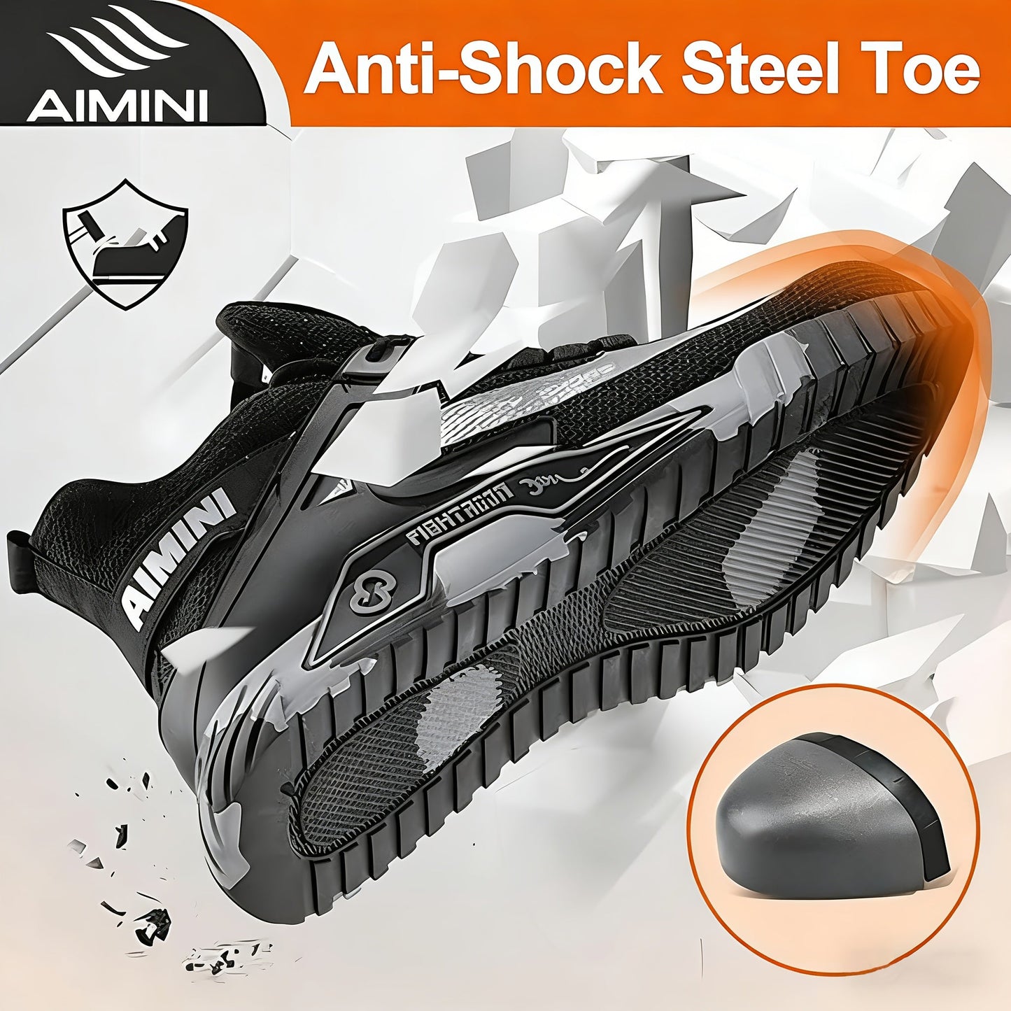 Men's Work & Safety Boots - Steel Toe Protection & Lightweight Design
