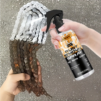 Rust Remover Spray for Metal - 3.38oz Liquid Rust Dissolver for Chrome, Iron, Alloy & Steel, Safe on Plastic & Rubber, for Automotive & Household Use