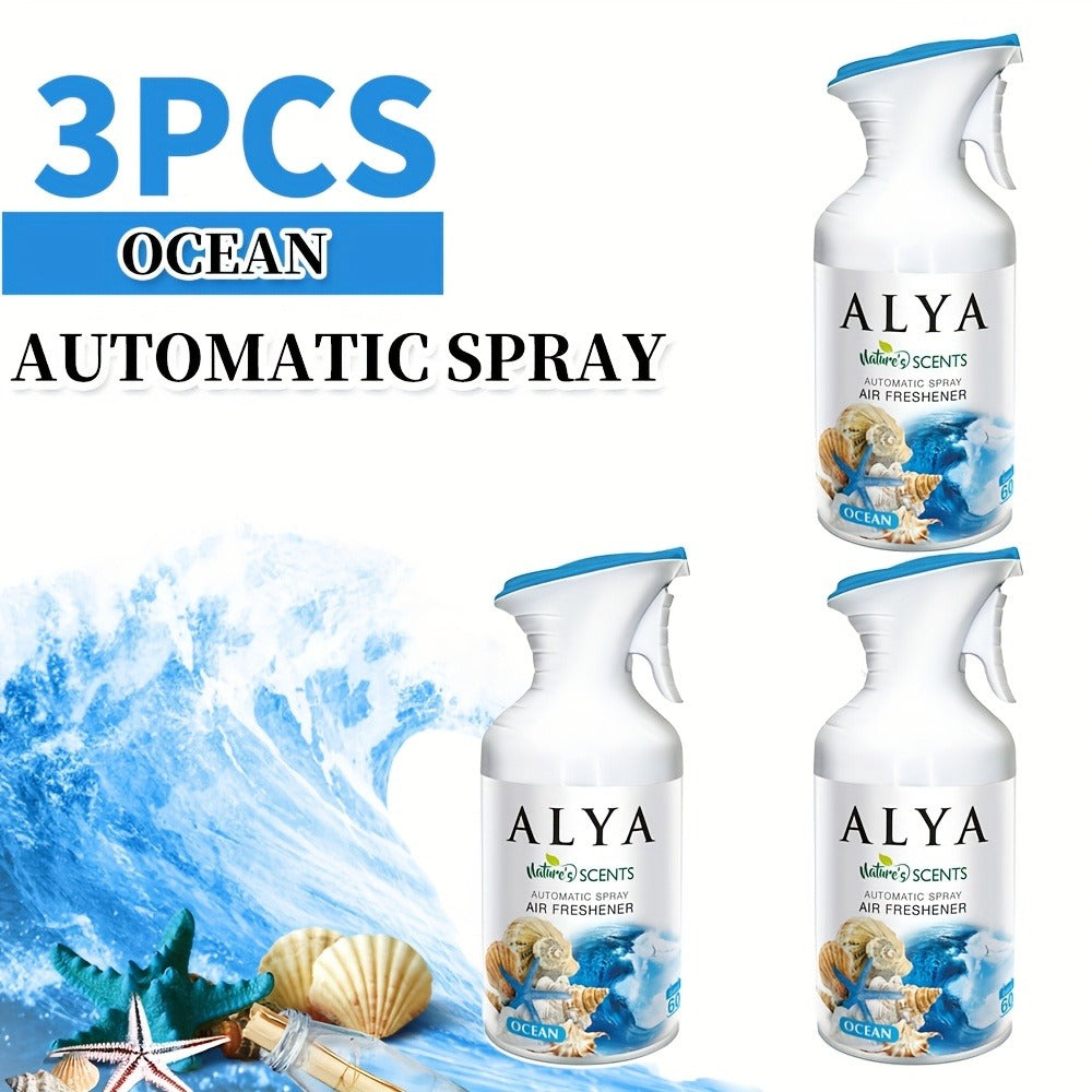 Aromatherapy Air Freshener Spray 8.45oz – 6 Scents: Lavender, Magnolia, Mixed Berries, Ocean, Cool Linen & Vanilla, Multi-Purpose Odor-Fighting Room Spray for Car, Home, Office, Bathroom & Closet (1 or 3 Pack)