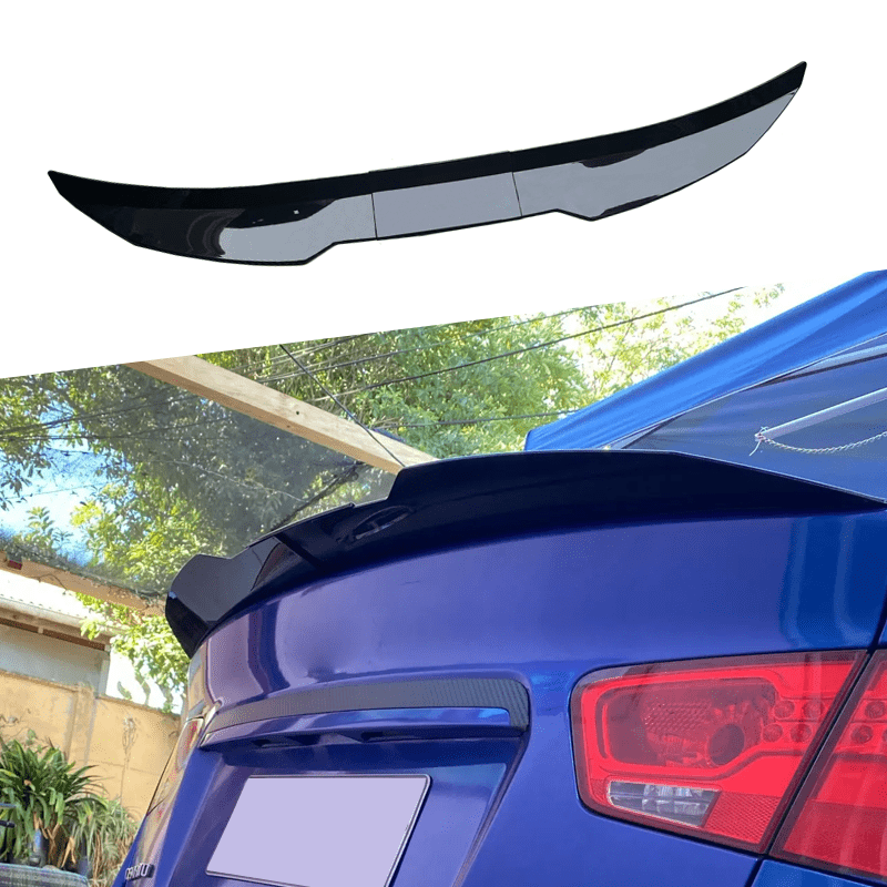 New Style Universal 3pcs Sedan Rear Trunk Tail Rear Wing Spoiler 46.06-50.0inch Adjustable DIY Refit Boot Wings Spoiler Car Accessory