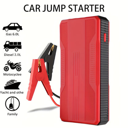 Portable Car Jump Starter Power Bank 200A Peak – 12V Emergency Battery Booster for Gas Engines Under 2.0L, USB & Type-C Charging, LED Light, Lithium Battery, Compact 460g Design