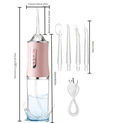 Oral Irrigator with 360° Rotatable Nozzle & Smart Chip Pressure Control – Electric Water Flosser for Deep Tooth & Gum Cleaning, 4 Colors, Portable Dental Mouth Rinser for Home & Travel