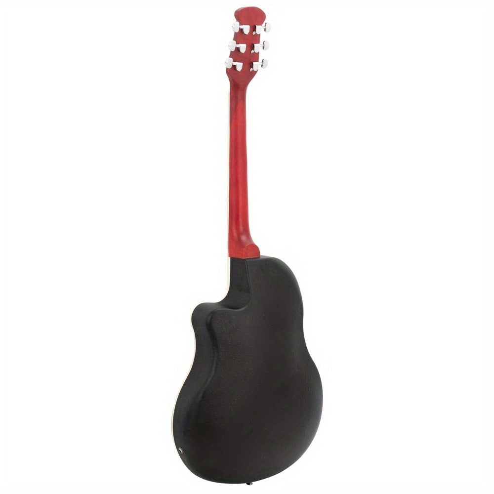 41 Inch Full-Size Cutaway Acoustic-Electric Guitar Grape Voice Hole Spruce Top Round Back Sunset Color detail image - detail view 6