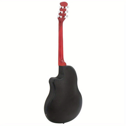 41 Inch Full-Size Cutaway Acoustic-Electric Guitar Grape Voice Hole Spruce Top Round Back Sunset Color detail image - detail view 6