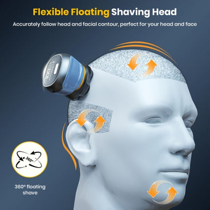 6D Magnetic Rotary Head Shaver IPX7 Waterproof Rechargeable – Quiet Motor Bald Head Shaver & Beard Trimmer with Replaceable Magnetic Blade Heads, Wet Dry Grooming Kit Gift for Men