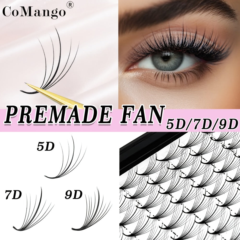 120-Fan Tray Premade Volume Lash Extensions 5D 7D 9D Wispy Faux Mink Eyelash Extensions C D Curl Mix 8-15mm Fluffy Pointy Base Individual Lashes for DIY Beginners Natural Look