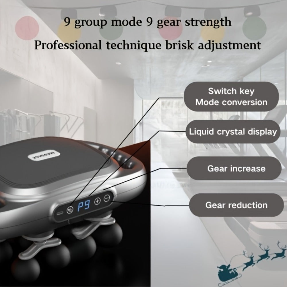 Massage Gun for Deep Tissue Relief – Cordless Percussion Massager with 9 Speeds & 9 Modes, Multiple Heads for Back, Neck, Shoulders, Legs & Feet | Gift for Dad & Mom