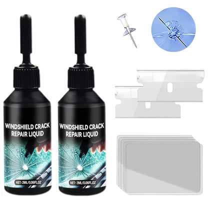 Windshield Crack Repair: Fix Bullseye and Star Cracks in Just 15 Minutes! Save Over $200 Compared to Replacement. Portable, Uses Adhesive for a Clear View, and Can Repair Deep Cracks Without Professional Equipment, Delivering Quick Results