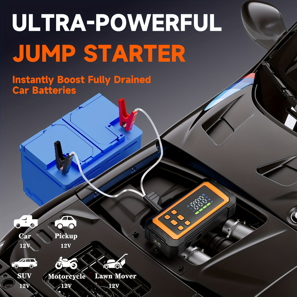 Outdoor Tent Inflator, Air Mattress Inflator, Inflatable Boat Inflator, Car Emergency Starting Power, Car Tire Inflator, Suitable for Inflatable Boats, Air Mattresses, Tents, Cars, Motorcycles, Bicycles, Balls, Outdoor Camping Rescue Equipment