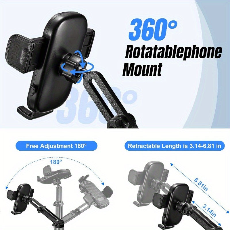 Car Cup Holder Phone Mount, 2-In-1 Cup Holder Expander with Adjustable Base, 360° Rotation, Fits Iphone, Samsung Galaxy & Most Smartphones