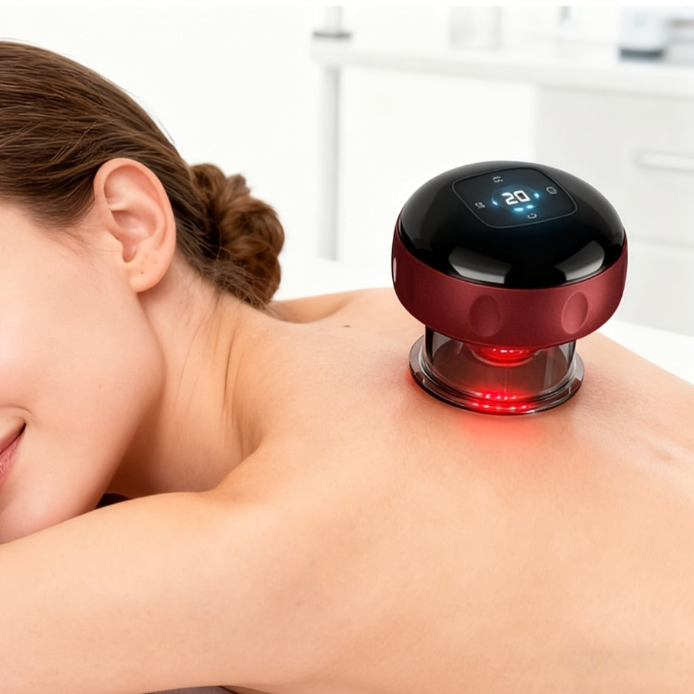Electric Cupping Massager – Portable USB Rechargeable Gua Sha Scraping & Acupressure Device for Full Body Relief | Traditional Chinese Therapy Tool for Back, Neck & Muscle Relaxation at Home