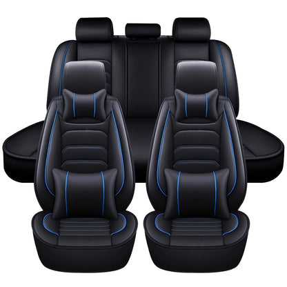 Faux Leather Car Seat Covers 5-Seat Full Set – Waterproof 360° Protection, Foam Padding, Universal Fit for SUV, Truck & Sedan (6 Colors)