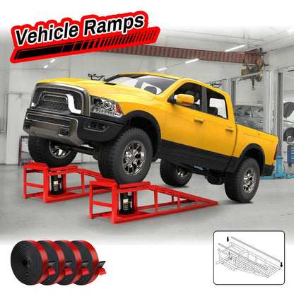 Hydraulic Car Ramps 2-Pack 10000 LB Heavy Duty Vehicle Lift Ramp Adjustable Height 9.84-14.96 Inch for Oil Change Undercarriage Repair Home Garage & Shop