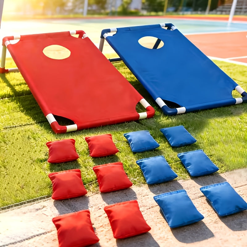 Cornhole Bean Bag Set 6pcs with Carry Bag & Gift Box – Dual Color Sandbags for Cornhole Board Game, Outdoor Party, Backyard, Beach & Camping Entertainment – Blue or Red
