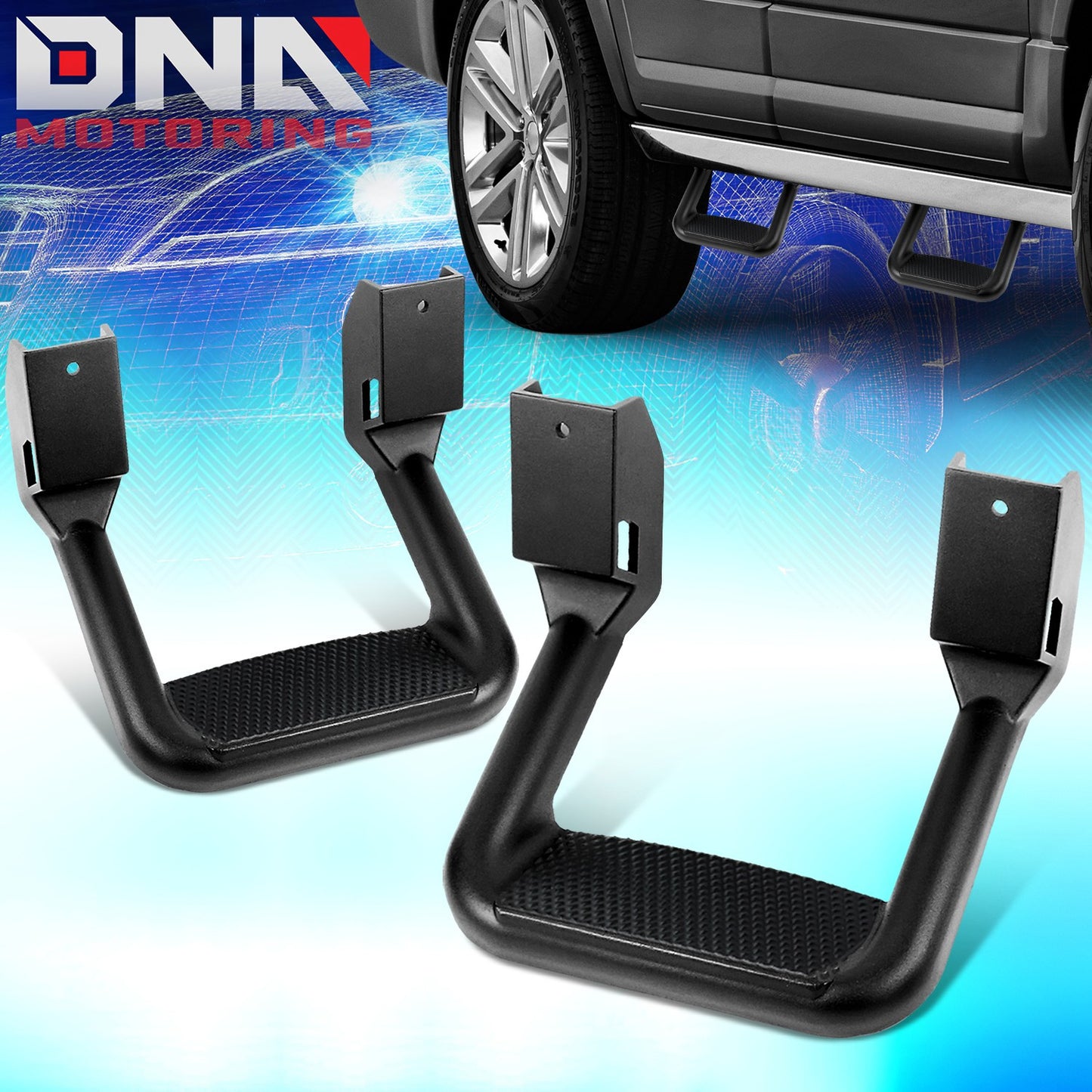 DNA MOTORING Universal Side Step Pad for Chevy GMC Ford Dodge Ram Toyota Nissan Truck Pickup SUV Aluminum 350 Lbs Max 2/4 PCS