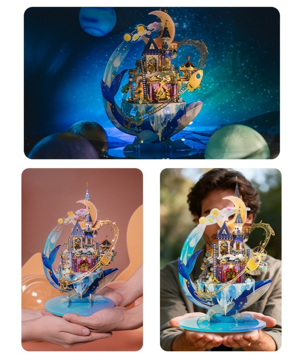 3D Metal Model Kit MU Star Playground – Handcrafted Garden Scene DIY Puzzle for Teens & Adults Ages 14+, Unique Birthday Christmas Valentine's Day Gift for Girlfriend Women Teen Girls