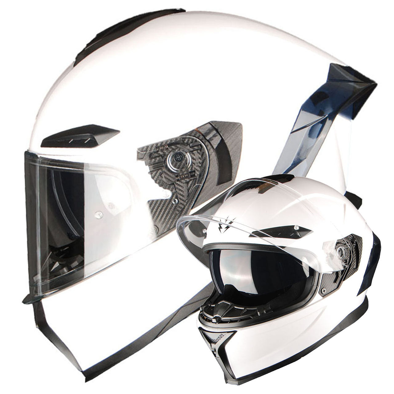 Motorcycle Full Face Helmet DOT Adults Street Bike Dual Visor Sun Inner Shield Anti Fog Pinlock Shield HJAH15