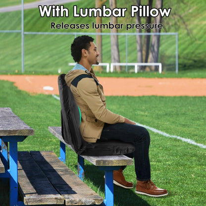 Heated Stadium Seat with Massage, 3-Level Heat & 6 Modes