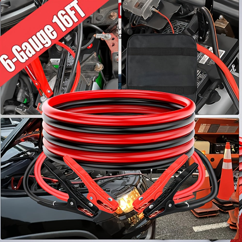 Heavy Duty Jumper Cables 600A CCA – Thickened Booster Cables with Carrying Bag for Pickup Truck, RV, Van & SUV, Jump Start Battery Kit for Large Engine Vehicles
