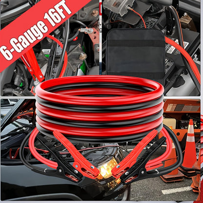 Heavy Duty Jumper Cables 600A CCA – Thickened Booster Cables with Carrying Bag for Pickup Truck, RV, Van & SUV, Jump Start Battery Kit for Large Engine Vehicles