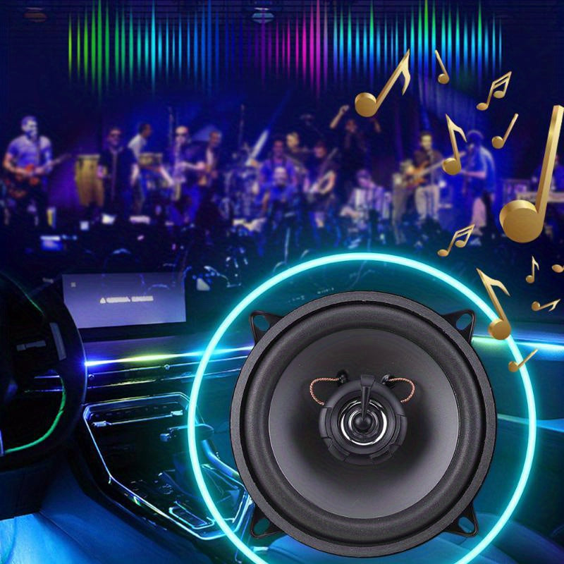 5 Inch Full Frequency Car Stereo Speaker 4 Ohms 2 Way Vehicle Audio Stereo Subwoofer 400W Full Range Frequency Auto Audio